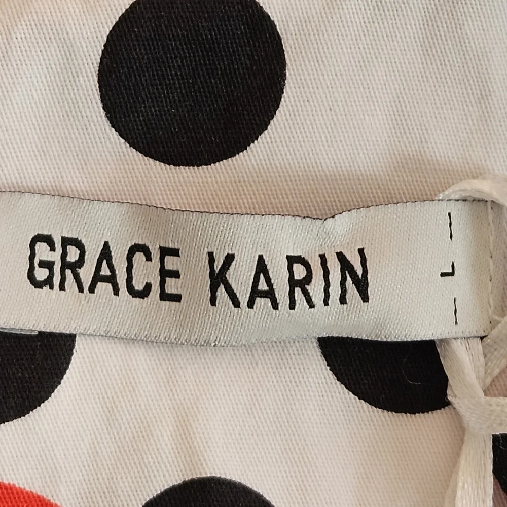 GRACE KARIN Women's Pencil Dress Cap Sleeve Floral Dress Size Large